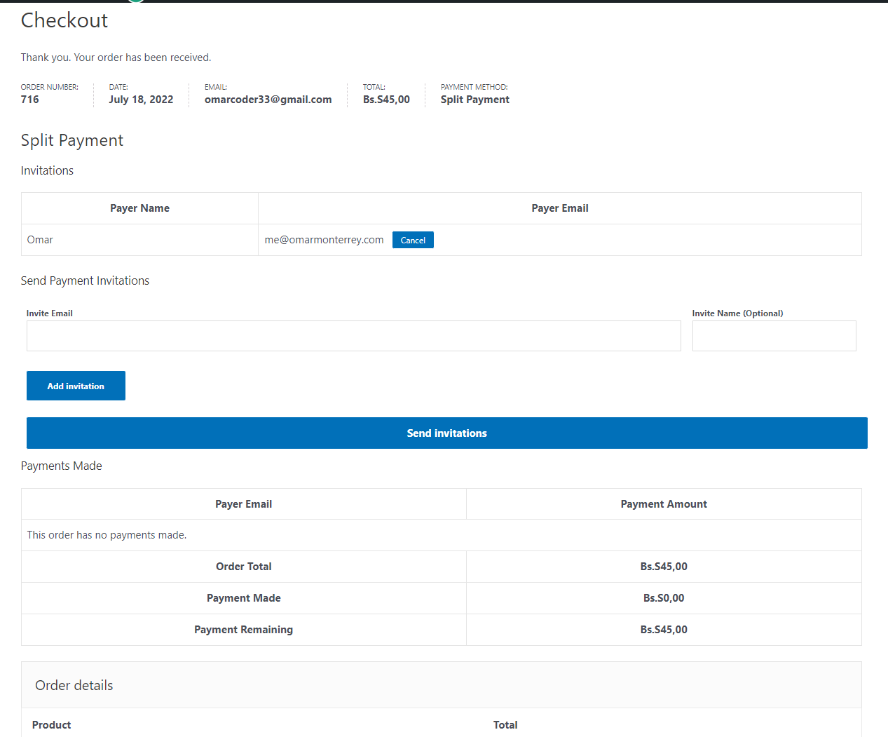 Split Payment WP Plugin